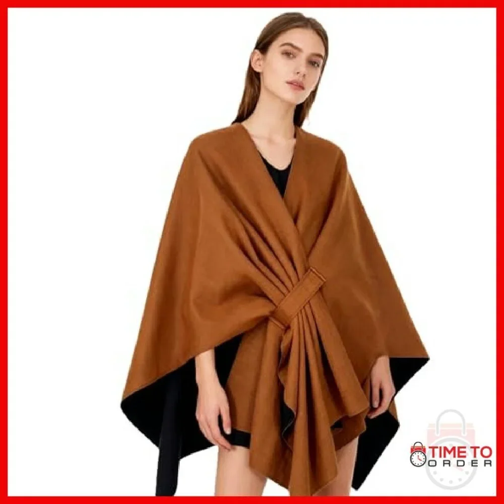 Soft Cashmere-Like Reversible Shawl Wrap, 61